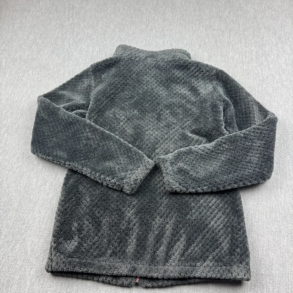 Columbia Jacket Girls Large 14-16 Gray Sherpa Fleece Full‎ Zip Fire Side Kids